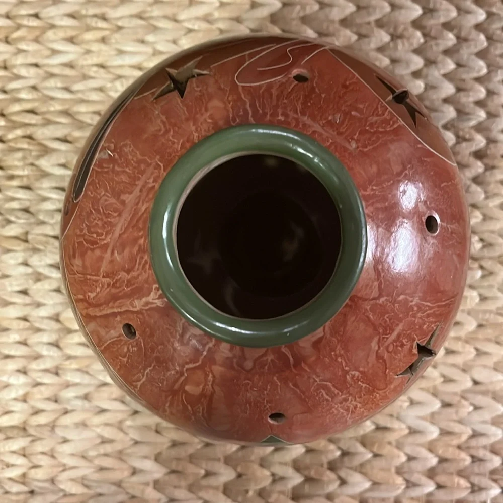 Handcrafted hummingbird Ceramic Lantern